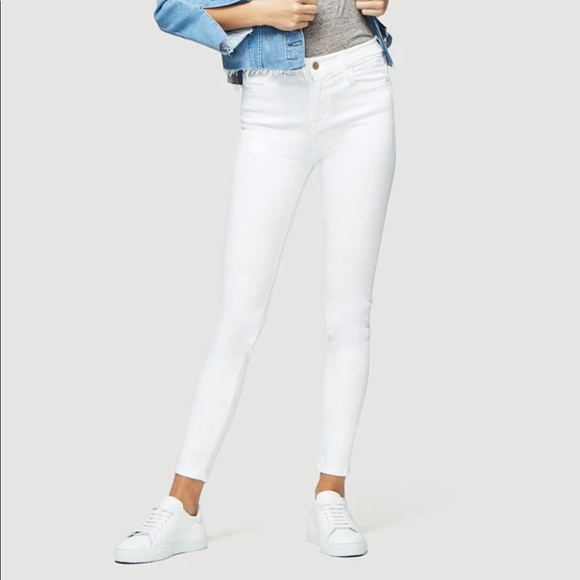 Frame Denim Denim - NEW • Frame • Le High Skinny Jeans Blanc White Frayed Hems Women’s 25 High Rise